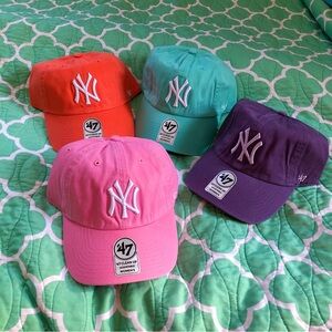 Bundle of Woman’s Adjustable Baseball Caps “NY”